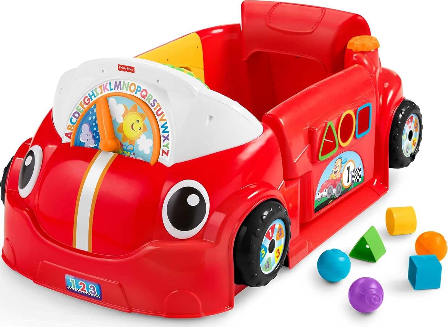 Fisher-Price Laugh & Learn Crawl Around Car, stationary play center for babies and toddlers [Amazon Exclusive]