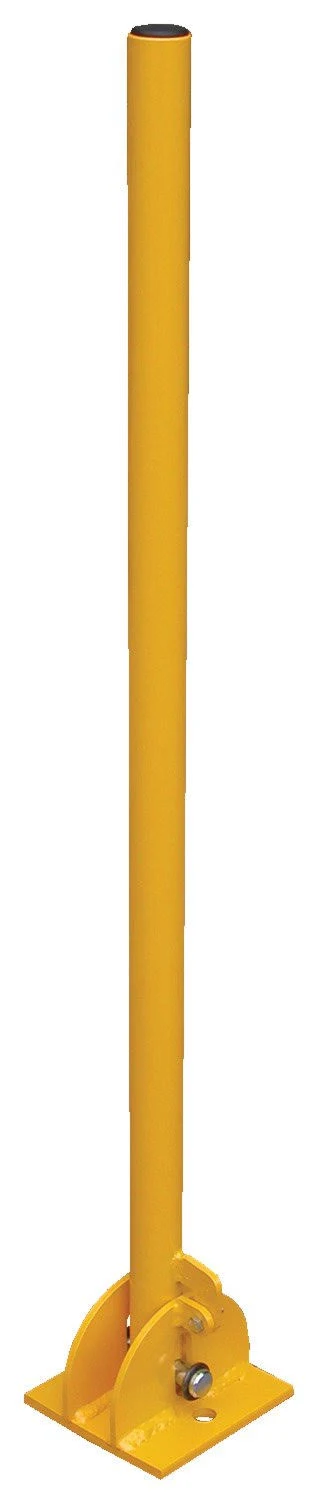 Vestil BOL-FD-36-Y Yellow Folding Bollard, Steel, 1-3/4x22 Diameter, 42x22 Extended Height