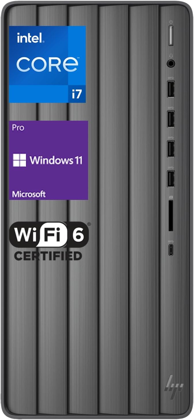 HP Business Newest 13th Generation Envy i7 Tower Desktop, Intel Core i7-13700, 32GB RAM, 1TB SSD, RJ45, SD Card Reader, HDMI, Wi-Fi 6 & Bluetooth