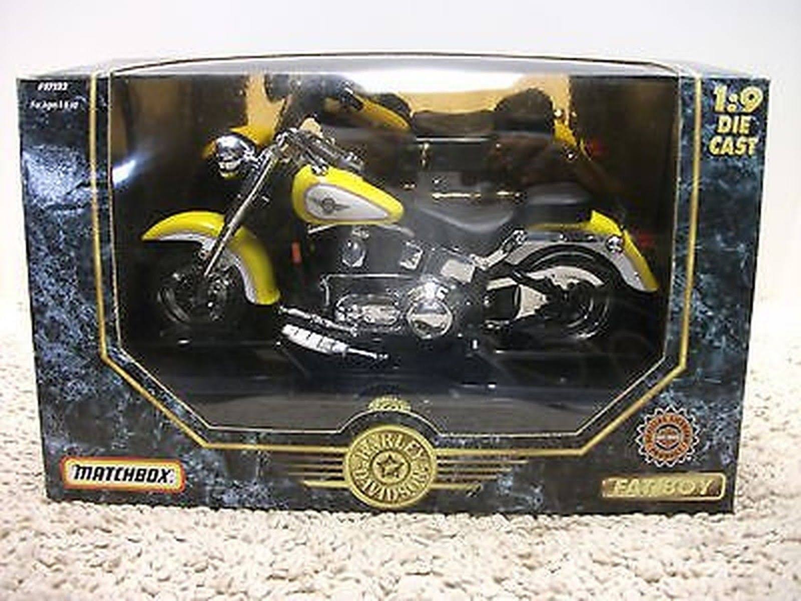 Matchbox Die Cast Harley Davidson Fat Boy 1995 1:9 #57122