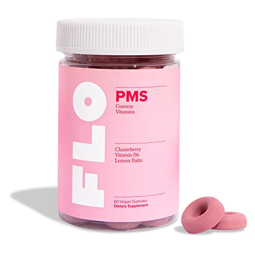 FLO PMS Gummies for Women, 30 Servings (Pack of 1) - Proactive PMS Relief - Targets Hormonal Breakouts, Bloating, Cramps