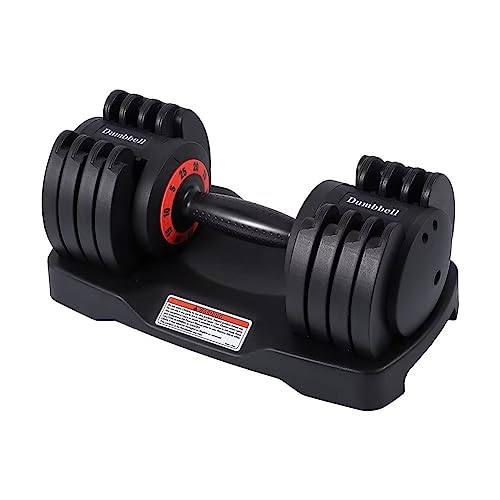 Adjustable Dumbbell Set 25/55LB Dumbbell Weights, 5 in 1 Free Weights Dumbbell with Anti-Slip Handle