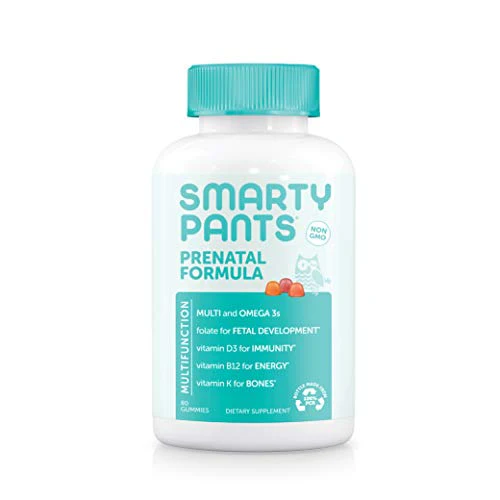 SmartyPants Prenatal Vitamins for Women with DHA and Folate - Daily Gummy Multivitamin: Vitamin C, B12, D3, Zinc for Immunity & Omega 3 Fish Oil