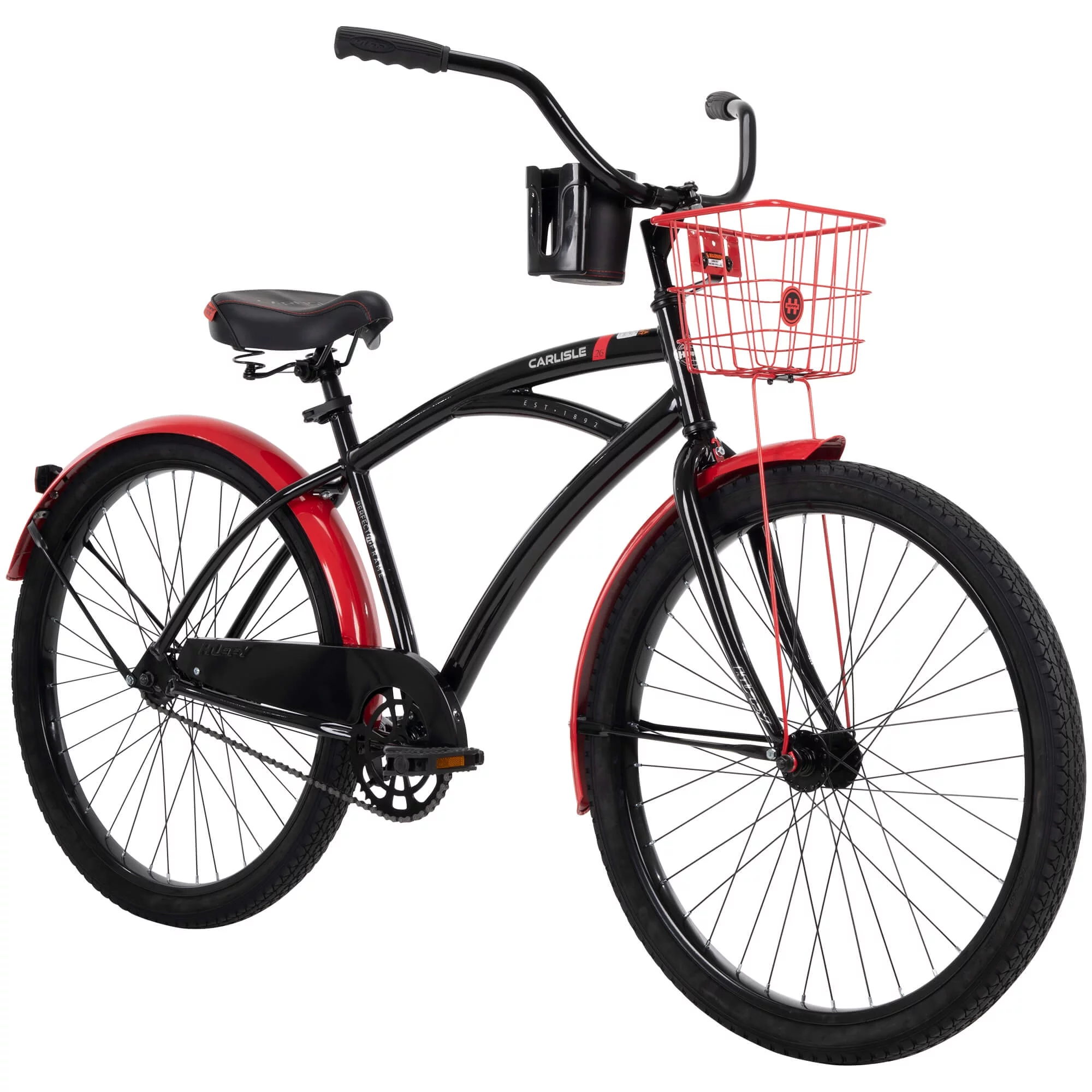 Huffy 26 In. Carlisle Men’s Comfort Cruiser Bike, Black - Curated Treasures Market