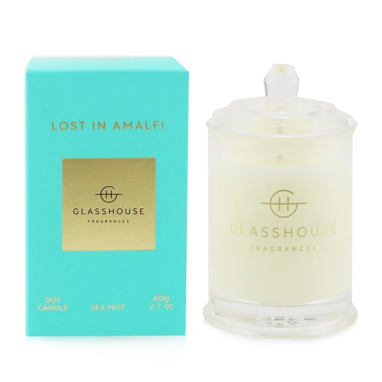 Glasshouse Triple Scented Soy Candle - Lost In Amalfi (Sea Mist)  60g/2.1oz