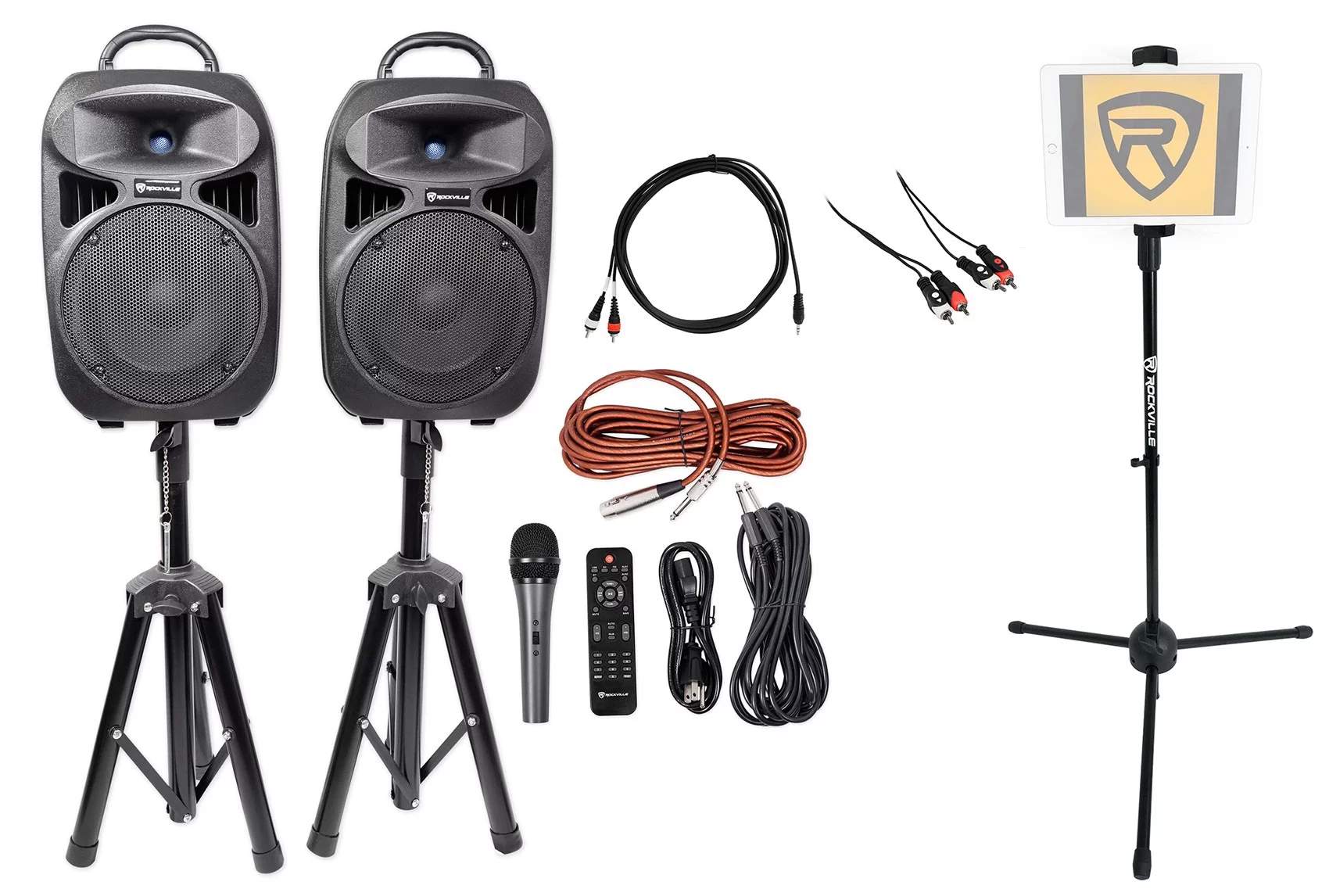 Rockville Dual 8" Speaker Karaoke Home Quarantine Family Activity Machine System - Curated Treasures Market