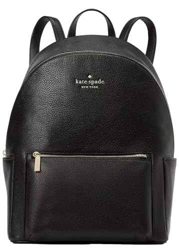 Kate Spade New York Women's Leila Pebbled Leather Large Dome Backpack Bag, Black