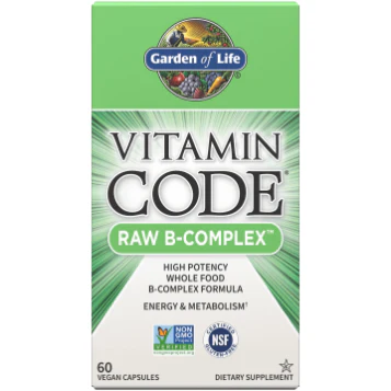 Vitamin Code Raw B Complex 120 vegcaps by Garden of Life - Kansas Nuitrition - HNZSDS
