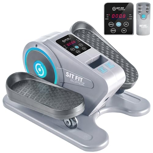 SITFIT, Sit Down and Cycle! Powered Foot Pedal Exerciser for Seniors, Under Desk Elliptical Exercise Bike
