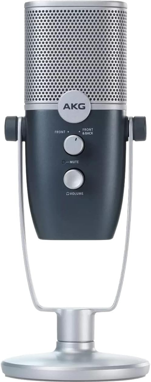 AKG Pro Audio Ara Professional USB-C Condenser Microphone, Dual Pattern Audio Capture Modes for Podcasting, Video Blogging, Gaming and Streaming