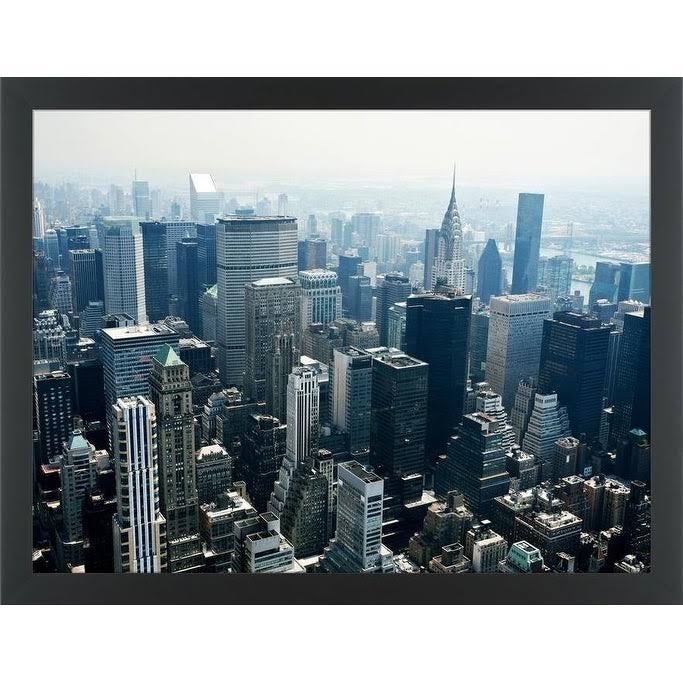 Easy Art Prints PhotoINC Studio's 'Manhattan' Premium Canvas Art - 24 x 32 - Classic Black Frame