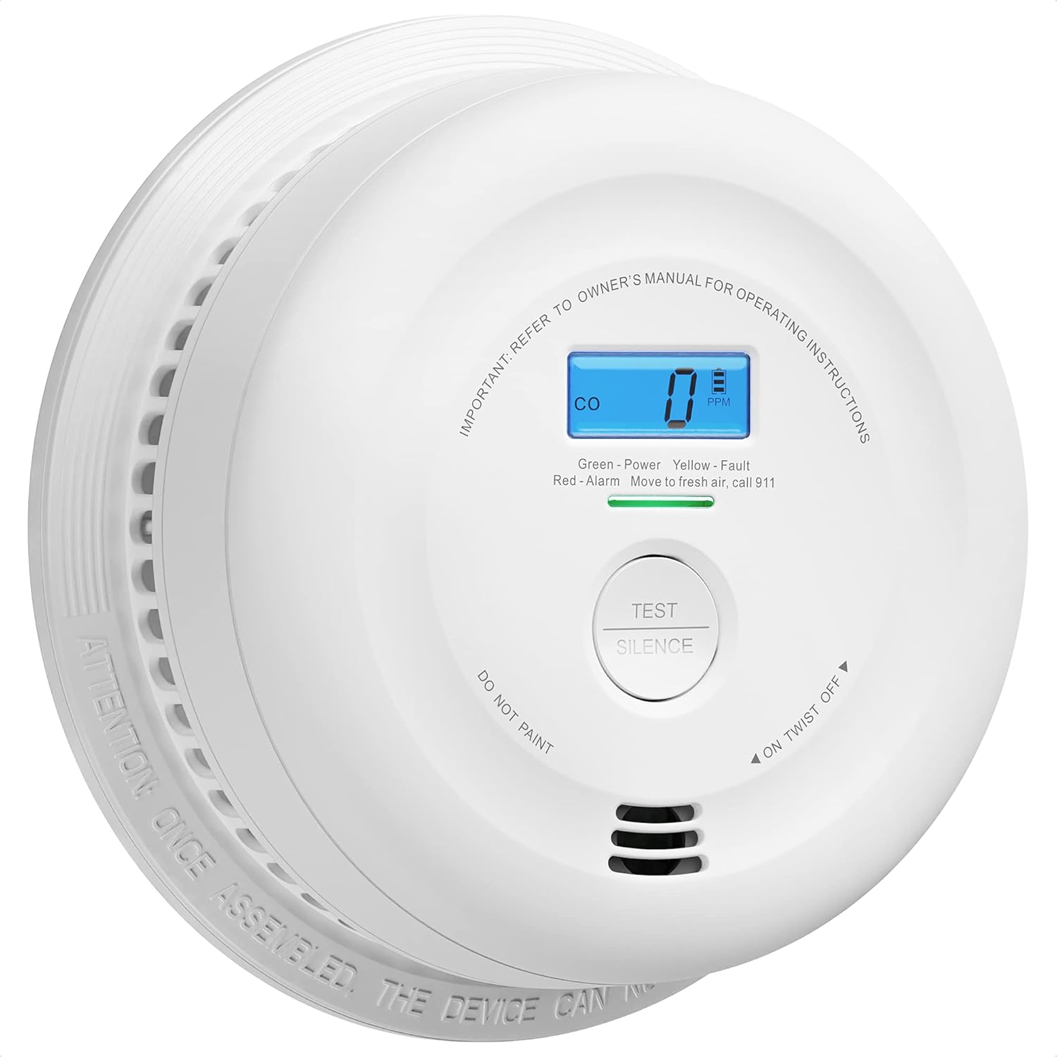 X-Sense 10-Year Battery Smoke and Carbon Monoxide Detector with LCD Display, Dual Sensor Smoke and CO Alarm Complies with UL 217 & UL 2034 Standards