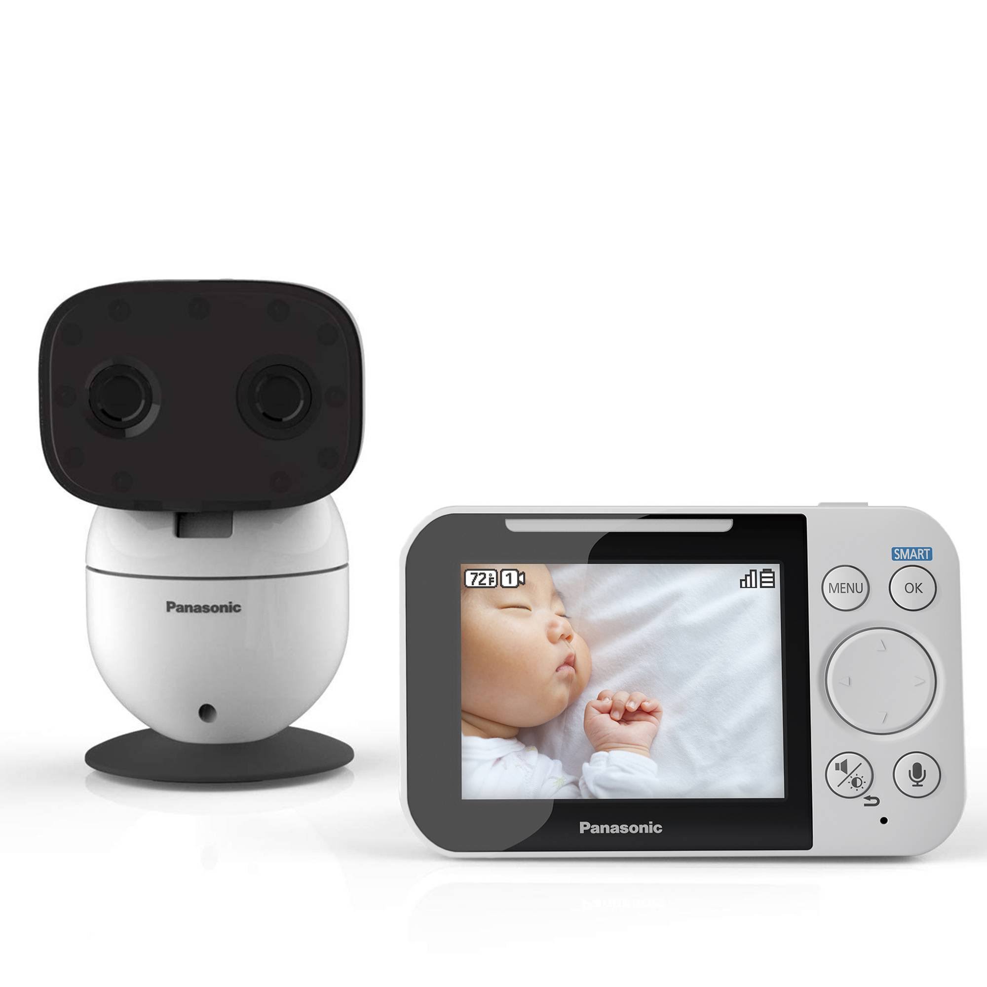 Panasonic Smart Baby Monitor KX-HN4001W Baby Monitor with 1 Indoor cameras Night Vision and Temperature sensor, 5 lullabies, two