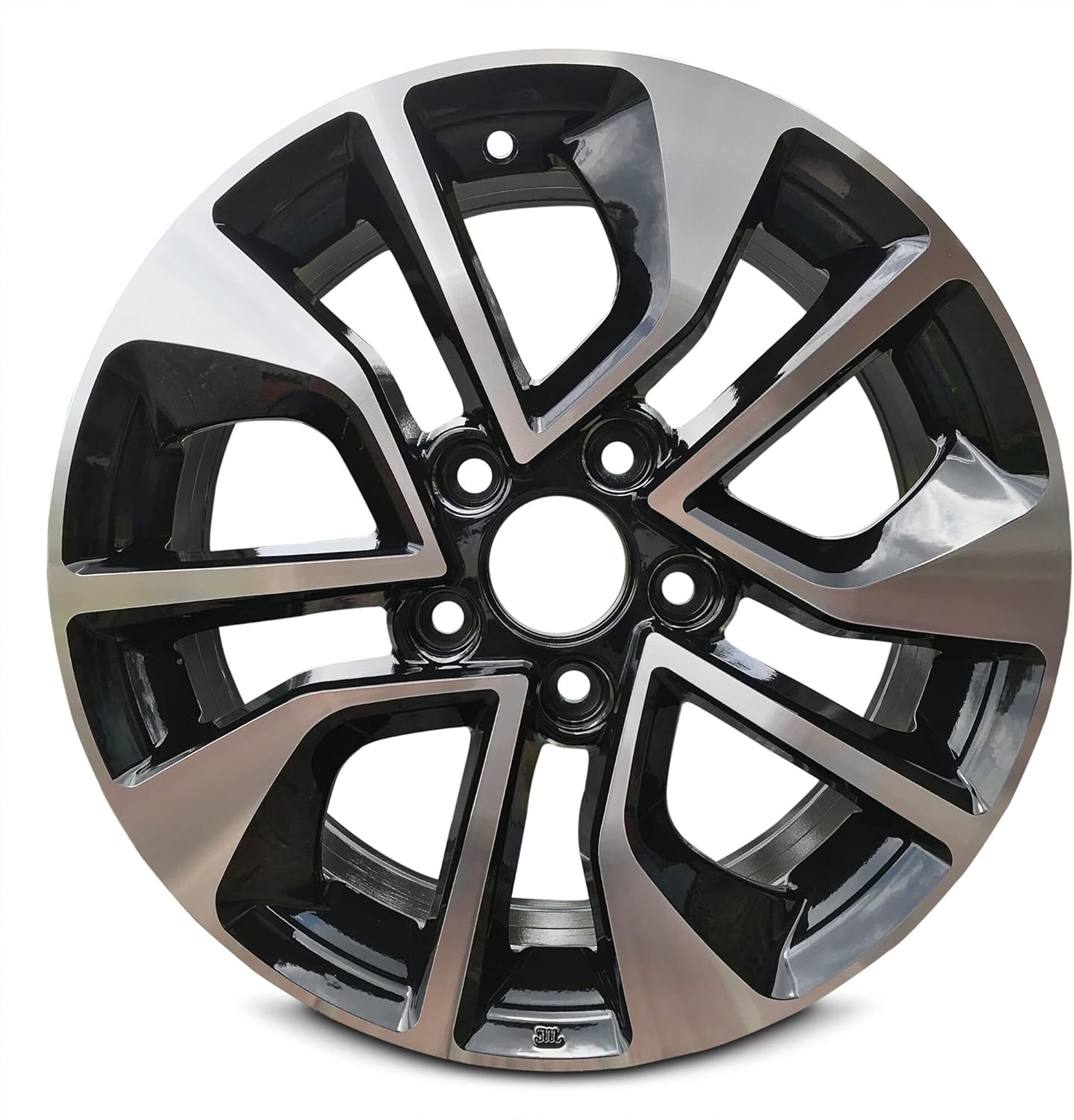 Road Ready Car Wheel For 2013-2015 Honda Civic 16'' Black Machine Aluminum Rim Fits R16 Tire