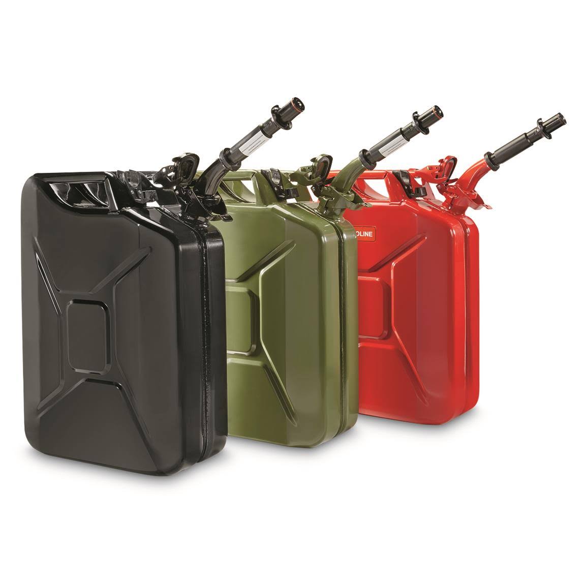 NATO Military Surplus 20L Jerry Can with Nozzle and Adapter, Red 3009
