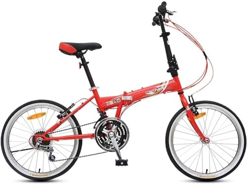 Foldable Bicycle,Carbon Steel Foldable Bicycle Small Unisex Folding Bicycle 7-Speed Variable Speed, Folding Bicycle City Comter Variable Speed Bike