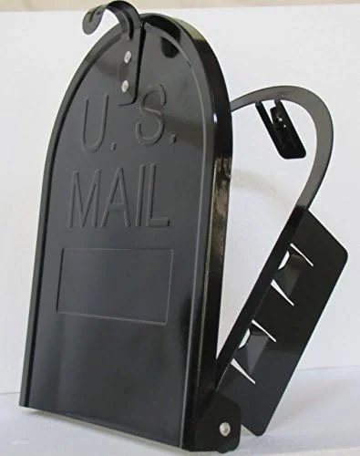 RetroFit Aluminum Mailbox Door- Large Black 8" (w) x 10" (h) - Curated Treasures Market