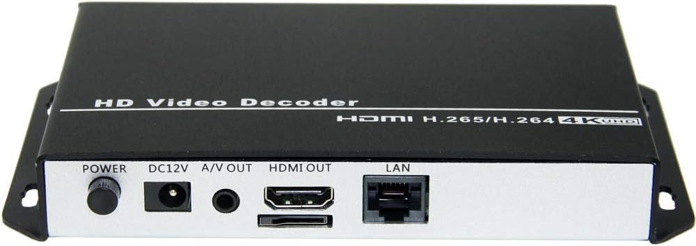 URayCoder H.265 H.264 HD Video Audio Decoder IP Camera Decoder HTTP RTSP M3U8 RTMP UDP Unitcast to HDMI AV RCA Decoder for Advertisement Display