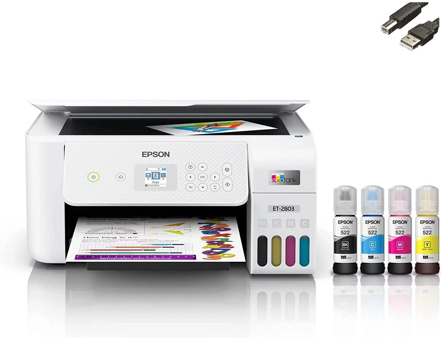 Epson EcoTank ET-2803 Wireless All-in-One Printer, Cefesfy