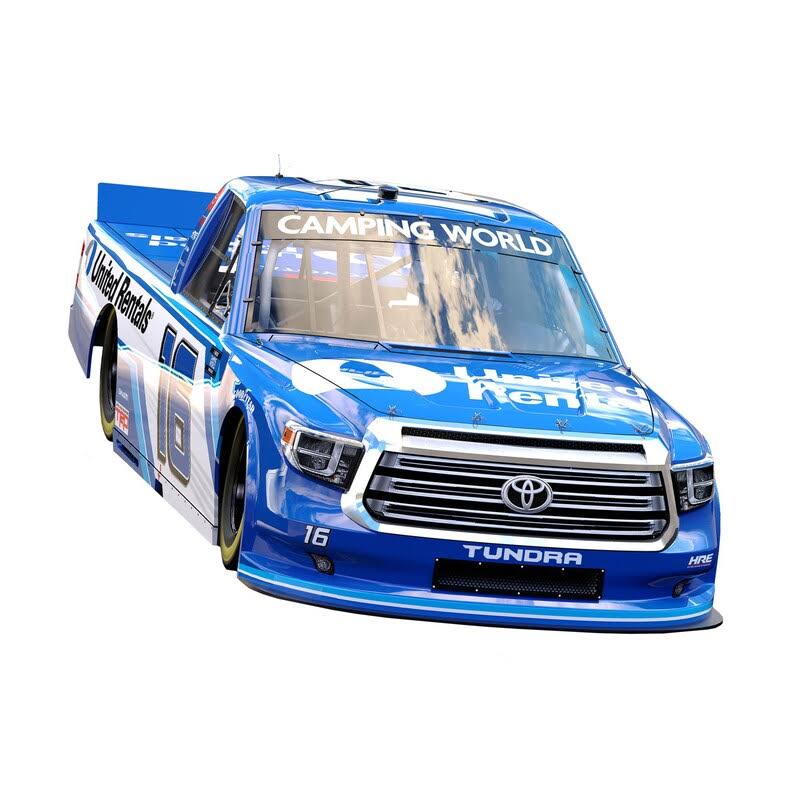 Action Racing Austin Hill 2021 #16 United Rentals NASCAR Gander RV u0026 Outdoors Truck Series 1:24 Die-Cast Toyota Tundra