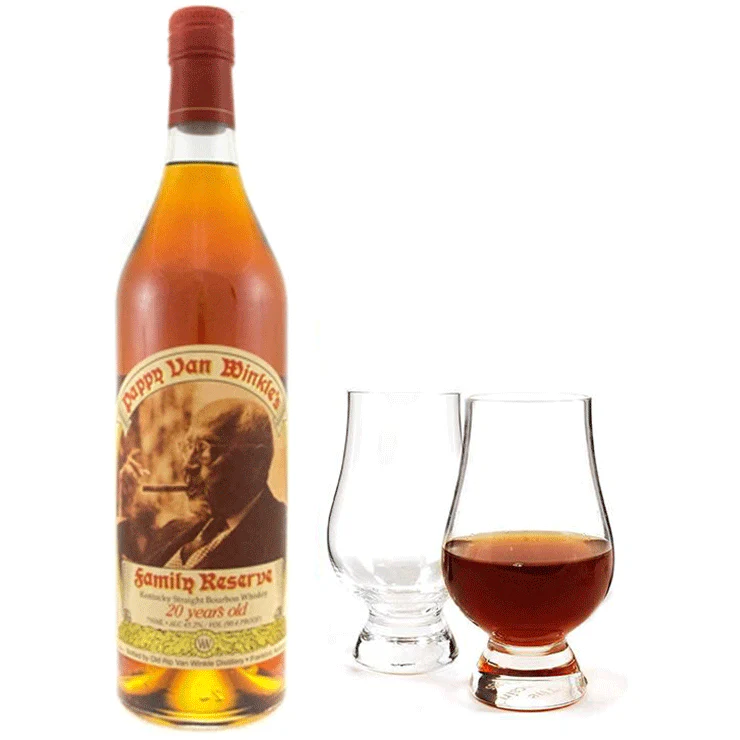 Pappy Van Winkle 20 Year Bourbon with Glencairn Set  Bundle - Nestor Liquor