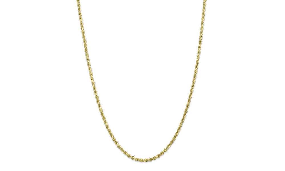 Men&s 10K Yellow Gold 3mm Rope Chain Gold 10K Gold