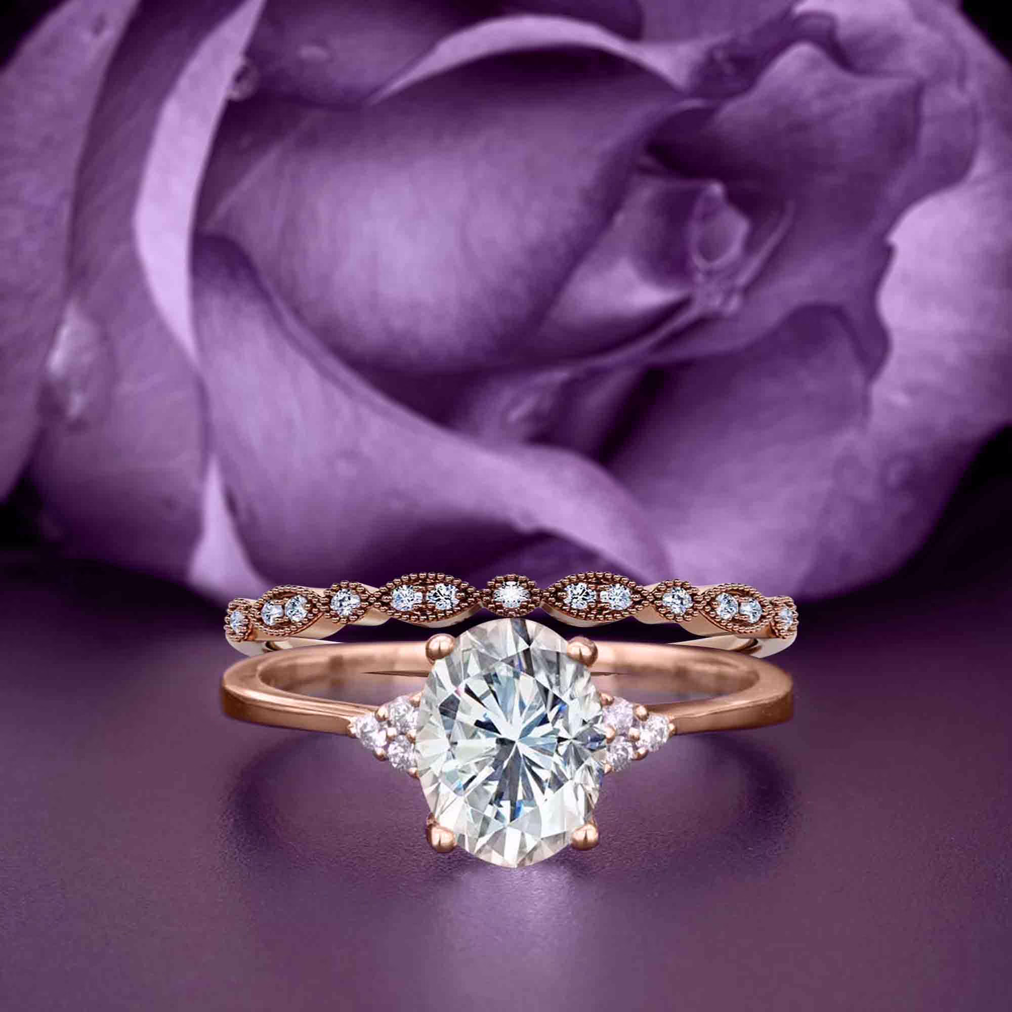 Dazzling Minimalist 2.00 Carat Oval Cut Diamond Moissanite Engagement Ring, Wedding Ring