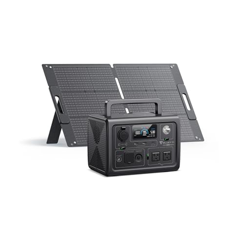 BLUETTI Solar Generator EB3A, 268Wh LiFePO4 Battery Backup w/ 2 600W (1200W Surge) AC Outlets, Recharge from 0-80% in 30 Min.