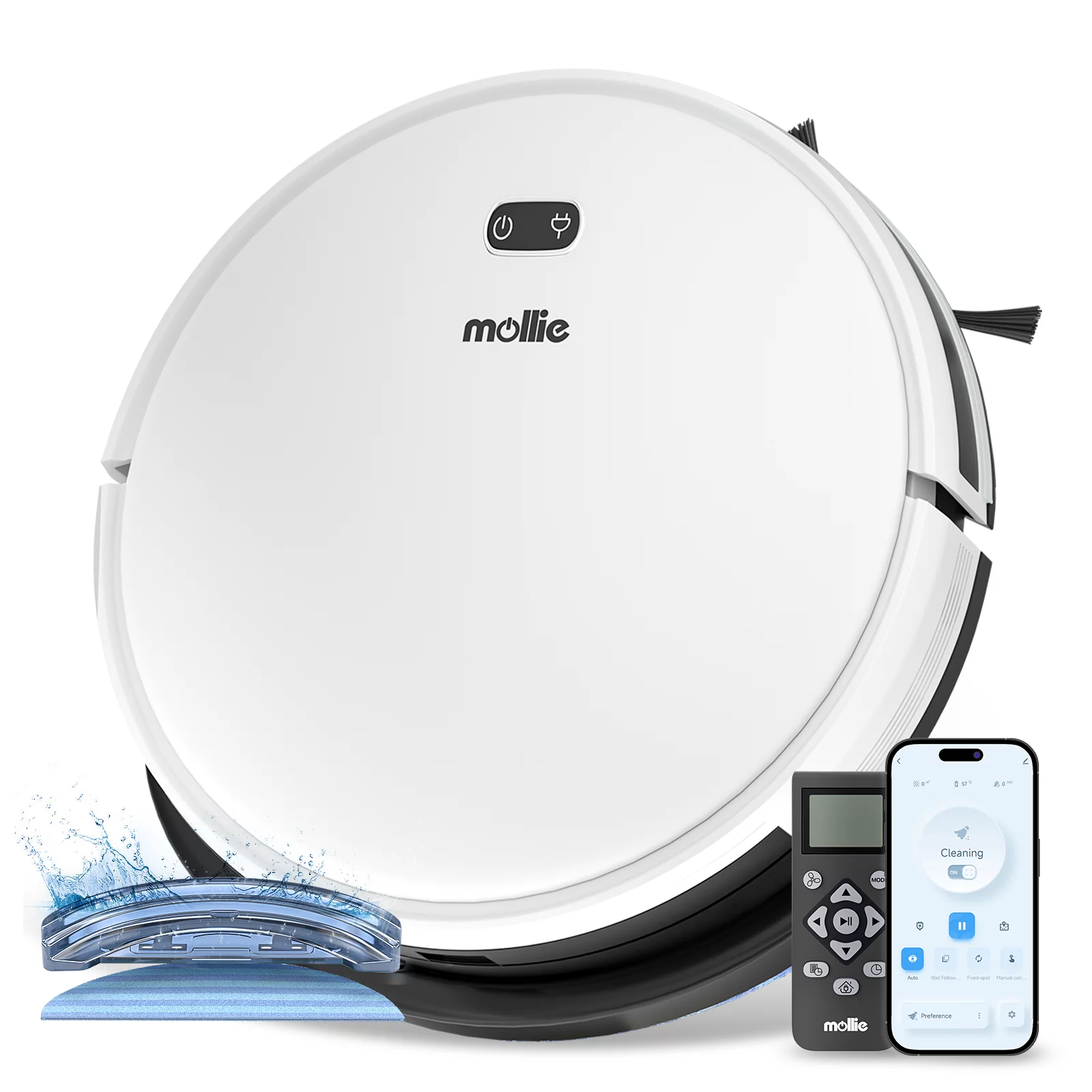 Magshion Robot Vacuum Cleaner, 2 in 1 Robot Vacuum and Mop Combo, Automatic Self-Charging Robotic Vacuum With WIFI Connection