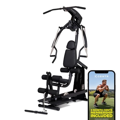 Centr Body Weight Home Gym Machine - Upper & Lower Body Weight Machine & Home Gym System with Multifunctional Cable for Full Body Workout Set