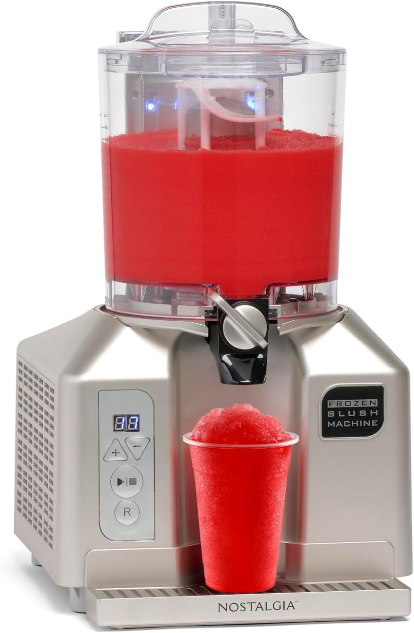 Nostalgia Professional Frozen Slush Machine 2.8 Liter Blender, Premium Quality Smoothies or Slushies for Kitchen Countertops and at-Home Bars