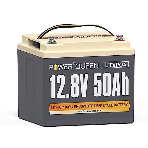 Power Queen 12.8V 300Ah 3840Wh LiFePO4 Battery, Built-in 200A BMS, Lithium Battery 2560W Power Output, Up to 15000+ Deep Cycles, 10-Year Life