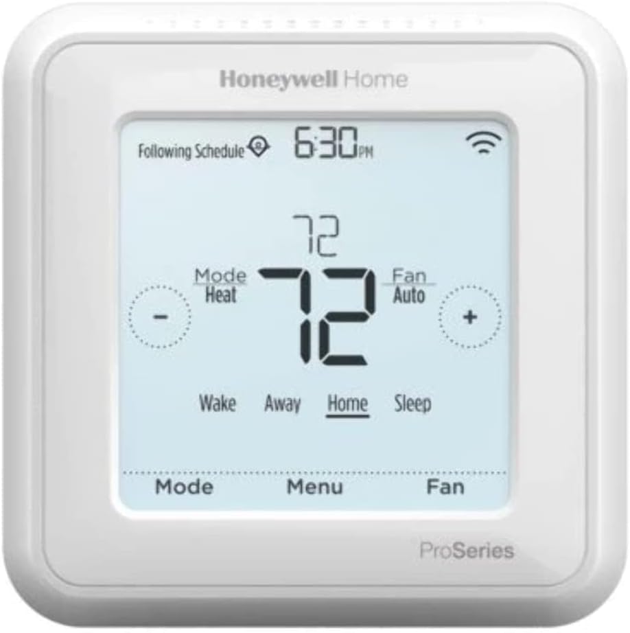 Honeywell TH6220WF2006/U Lyric T6 Pro Wi-Fi Programmable Thermostat with Stages Up to 2 Heat/1 Cool Heat Pump or 2 Heat/2 Cool Conventional (Renewed)