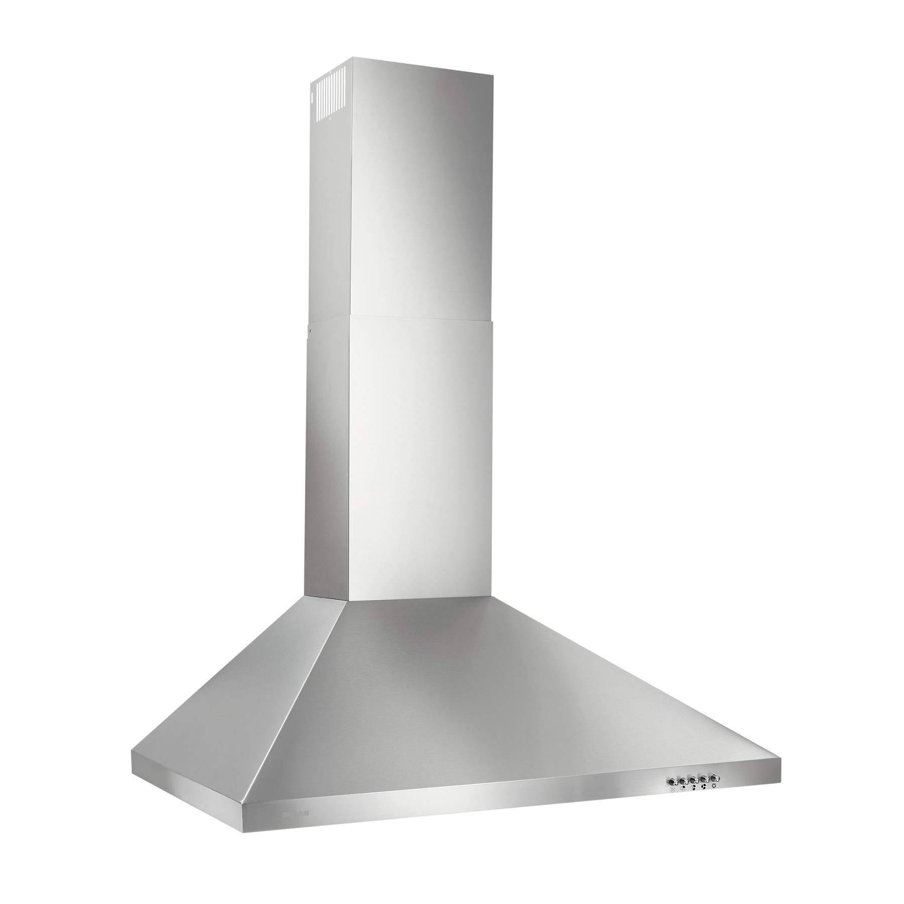 Broan Nutone Bw5030ssl Convertible, 3-Speed Modern European Design Wall-Mounted LED Lights Stainless Steel Chimney Range Hood, 3