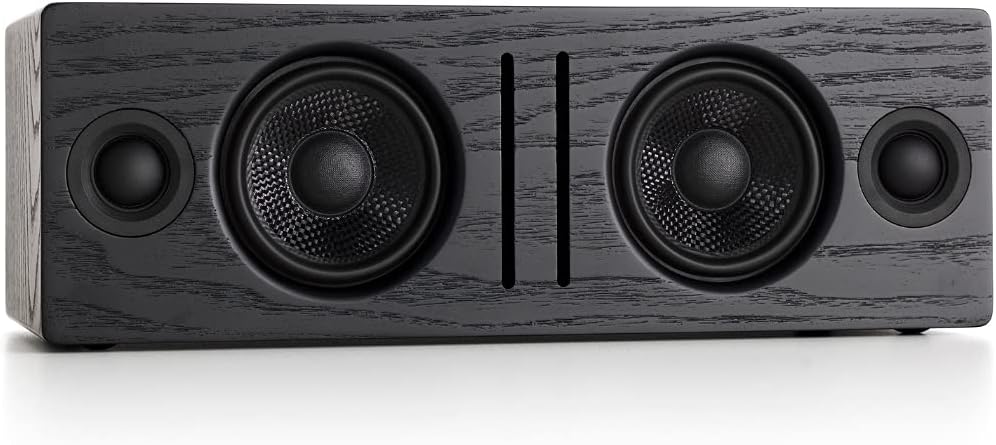 Audioengine B2 Wireless Bluetooth Speaker | Home Music System, Retro Tabletop aptX Bluetooth Speaker, Mini Stereo System | AUX Audio Input for Phone