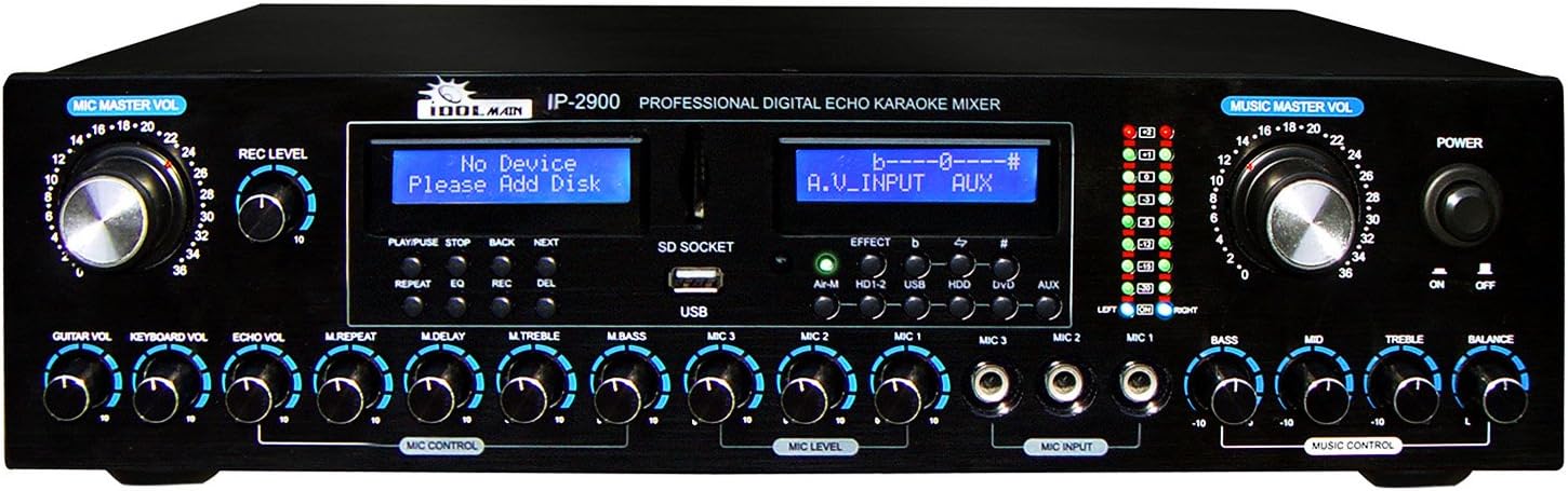 IDOLMain IP-2900 Professional Digital Karaoke Mixer w/ Vocal Enhancer