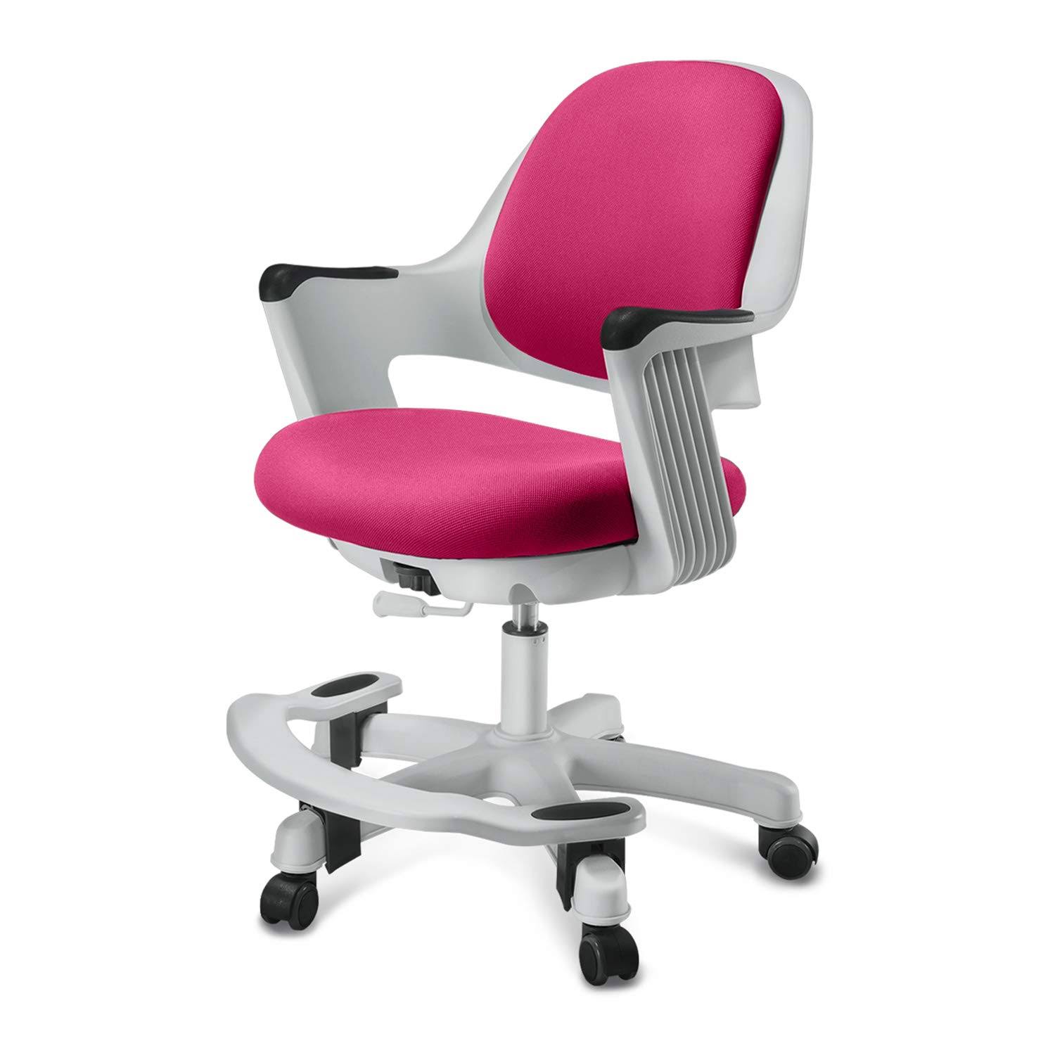 Sitrite Ergonomic Kids Desk Chair Children Study Student Computer Home School Office Height Control Easy to Assemble (Rosie Pink
