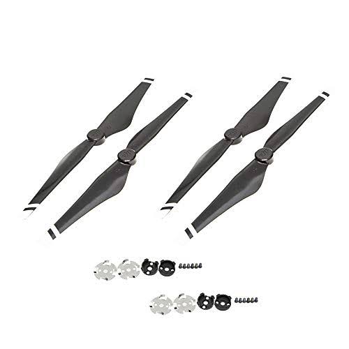 2 Pairs Inspire 1 1345s Quick-Release Propellers with Adapters for DJI Inspire 1 V2.0 (White Stripes)