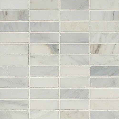 MSI Arabescato Carrara 1 x 3 Marble Mosaic Tile