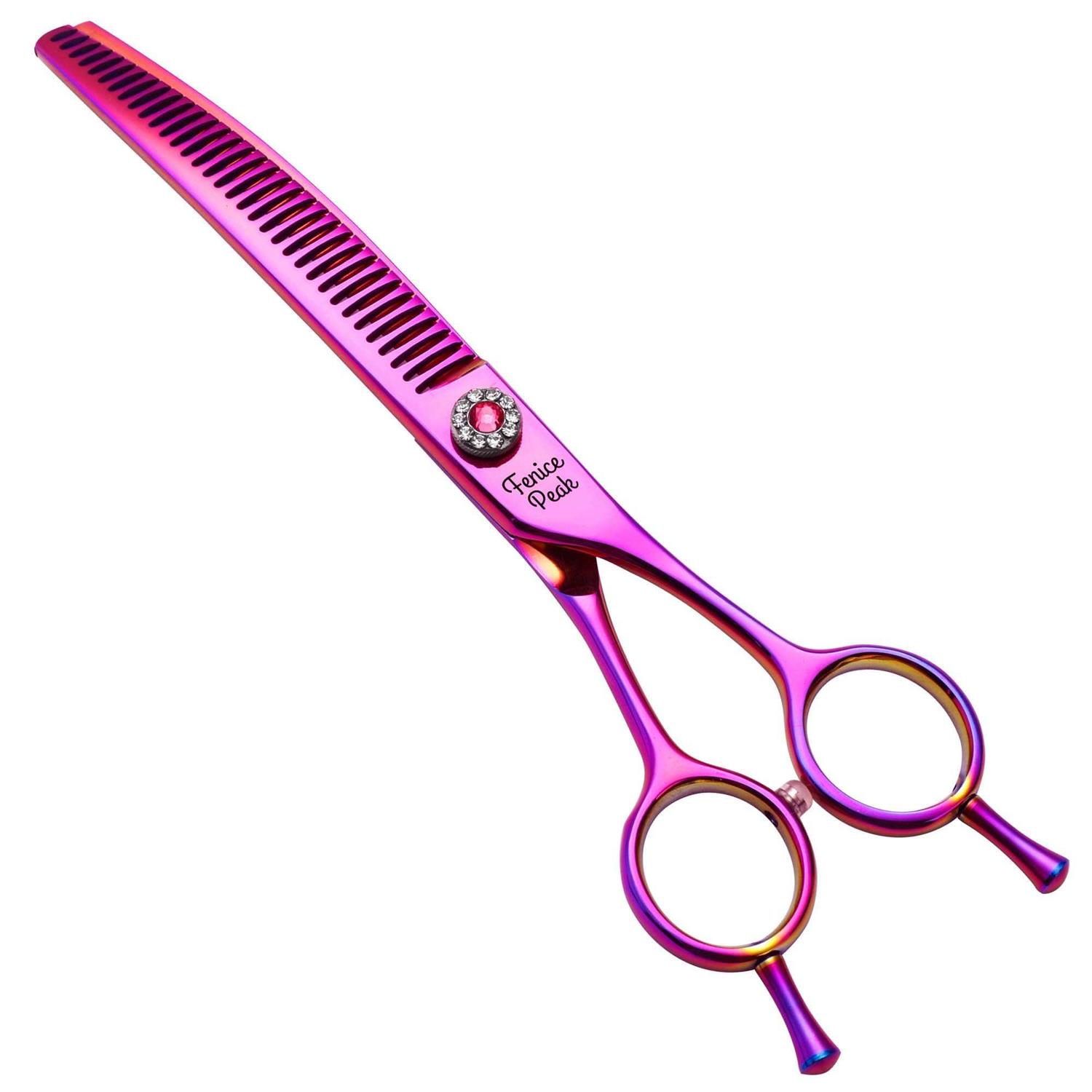 Fenice Peak Professional Dog Grooming Scissors Pet Curved Thinning Shears 7.0'039