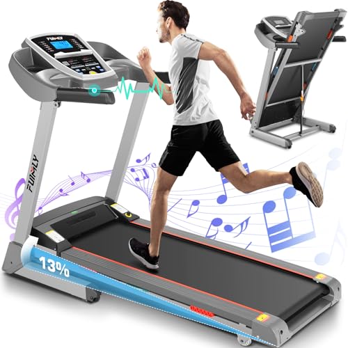 FUNMILY Treadmill with Auto Incline 13%, Foldable Treadmills for Home/Office/Gym, 300 lbs Weight Capacity