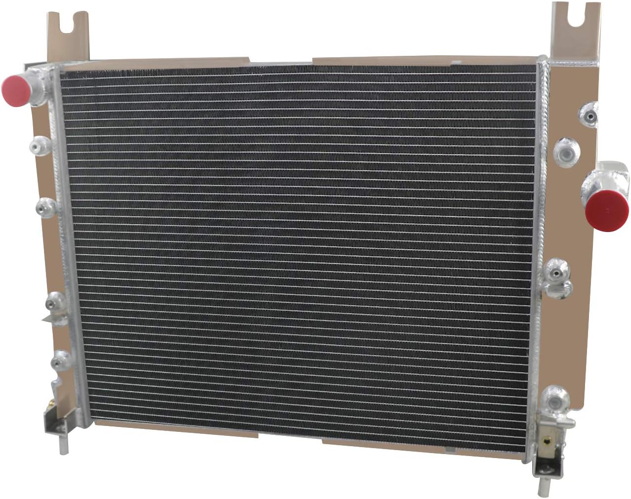 CoolingSnow 4 Row Radiator for Dodge Durango Dakota 3.7L 3.9L 5.2L 5.9L 2000-2004
