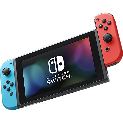 Nintendo Switch with Neon Blue and Neon Red Joy‑Con