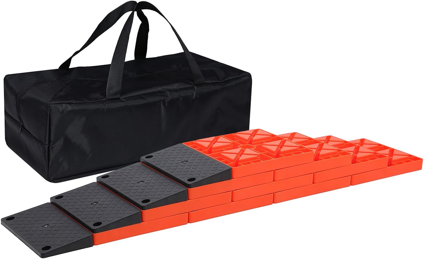 Homeon Wheels Rv Leveling Blocks,Used for Leveling Single Wheels,Heavy Duty Leveling Blocks and Chocks Anti-Slip Pads Design