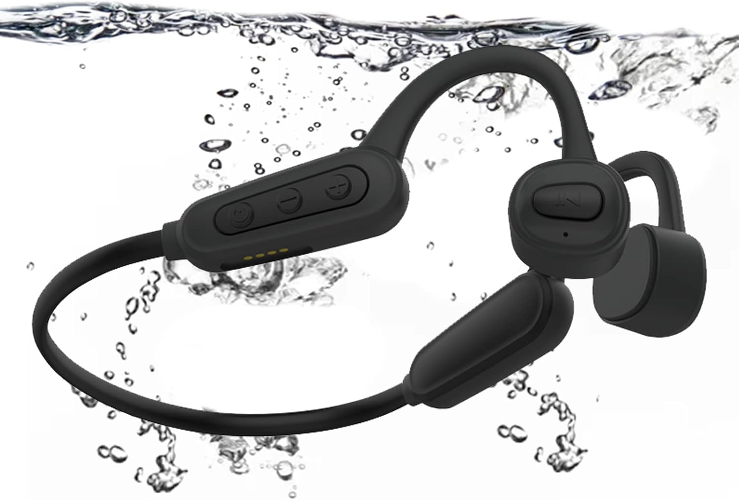 Bone Conduction Swimming Headphones Bluetooth 5.0 IPX8 Waterproof Built in 16GB Mp3 Player Wireless Open Ear Headhset with Mic for Swimming Running