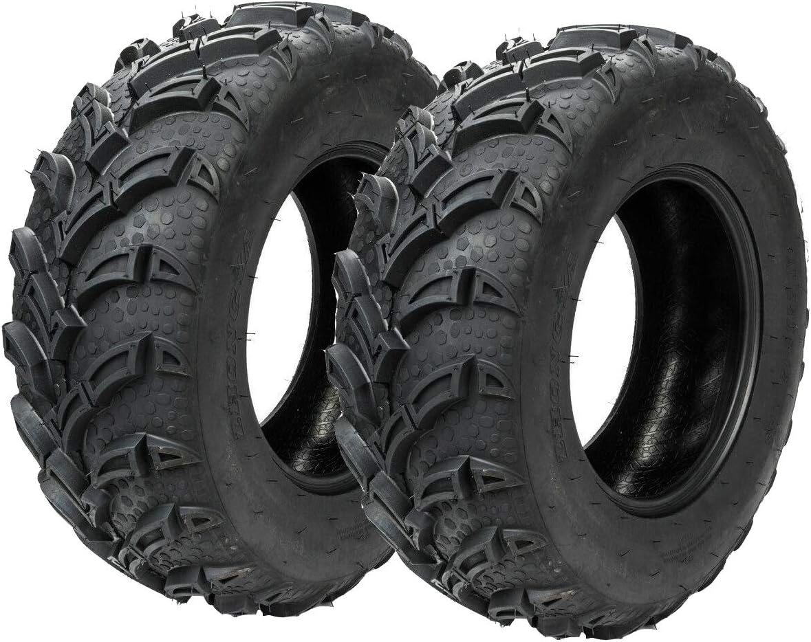 SUNROAD 2PCS 25in 25x8-12 ATV Utility UTV All Terrain Vehicle Tires fit 12''x6.5'' Rim 25x8x12 6RP