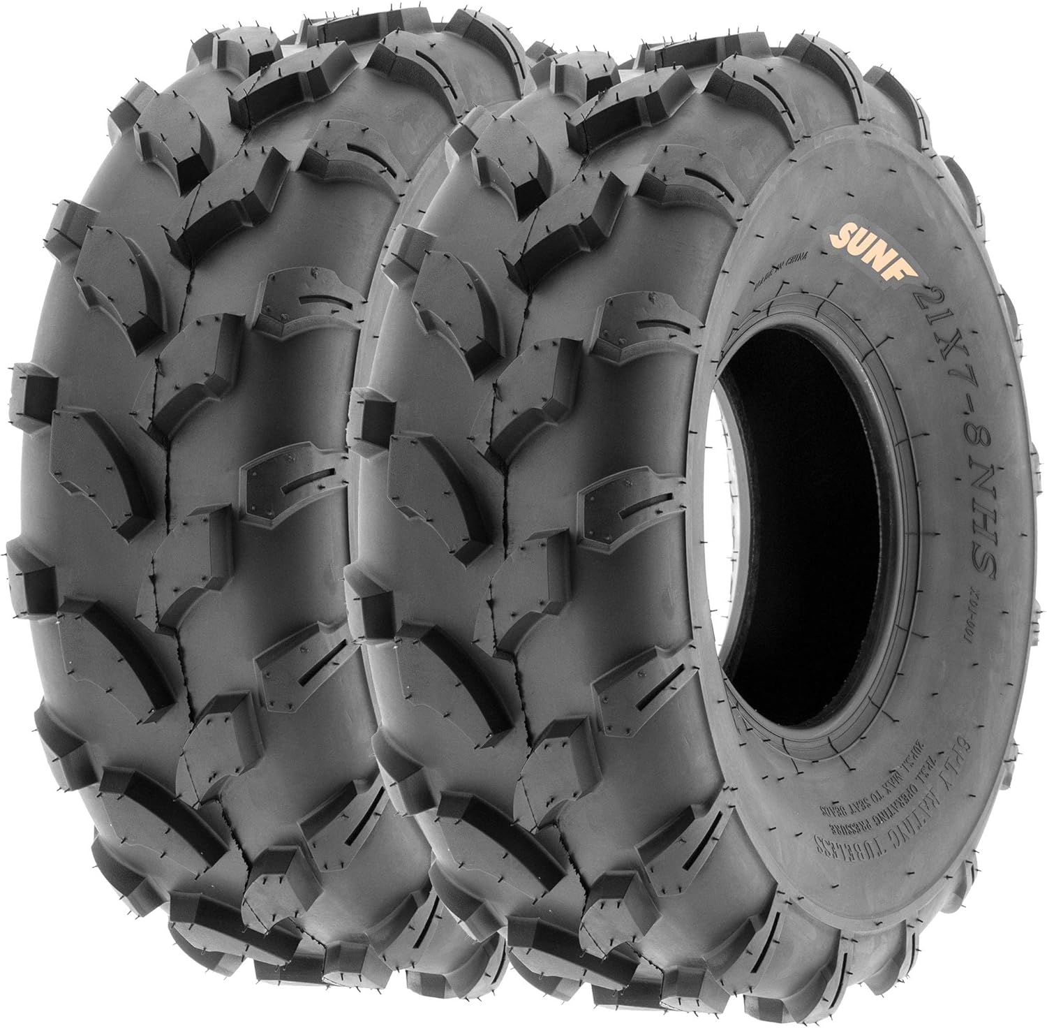 SunF A003 ATV/UTV/Lawn-Mowers Off-Road Tire 18x7-8, 6 PR, Directional Tread (Pair of 2)