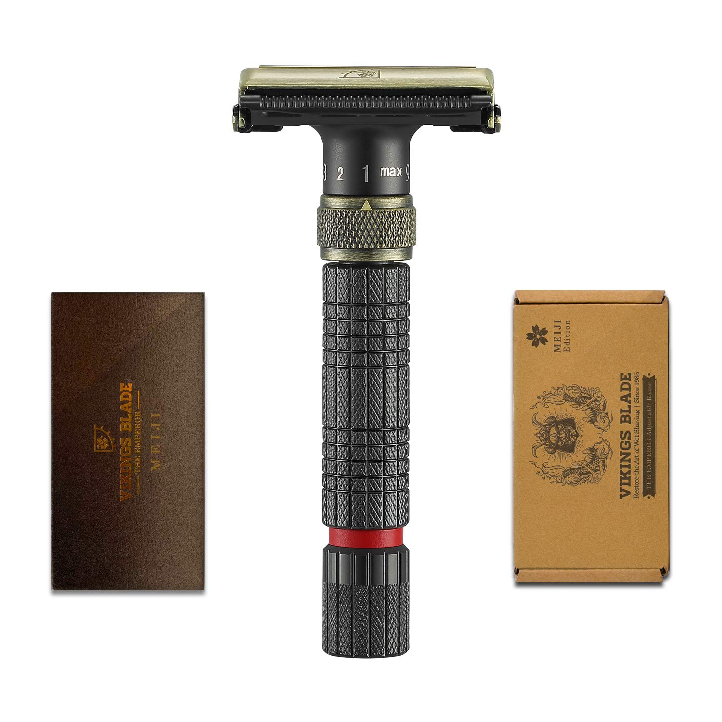 VIKINGS BLADE The Emperor 'MEIJI' Adjustable Safety Razor Pack of 2