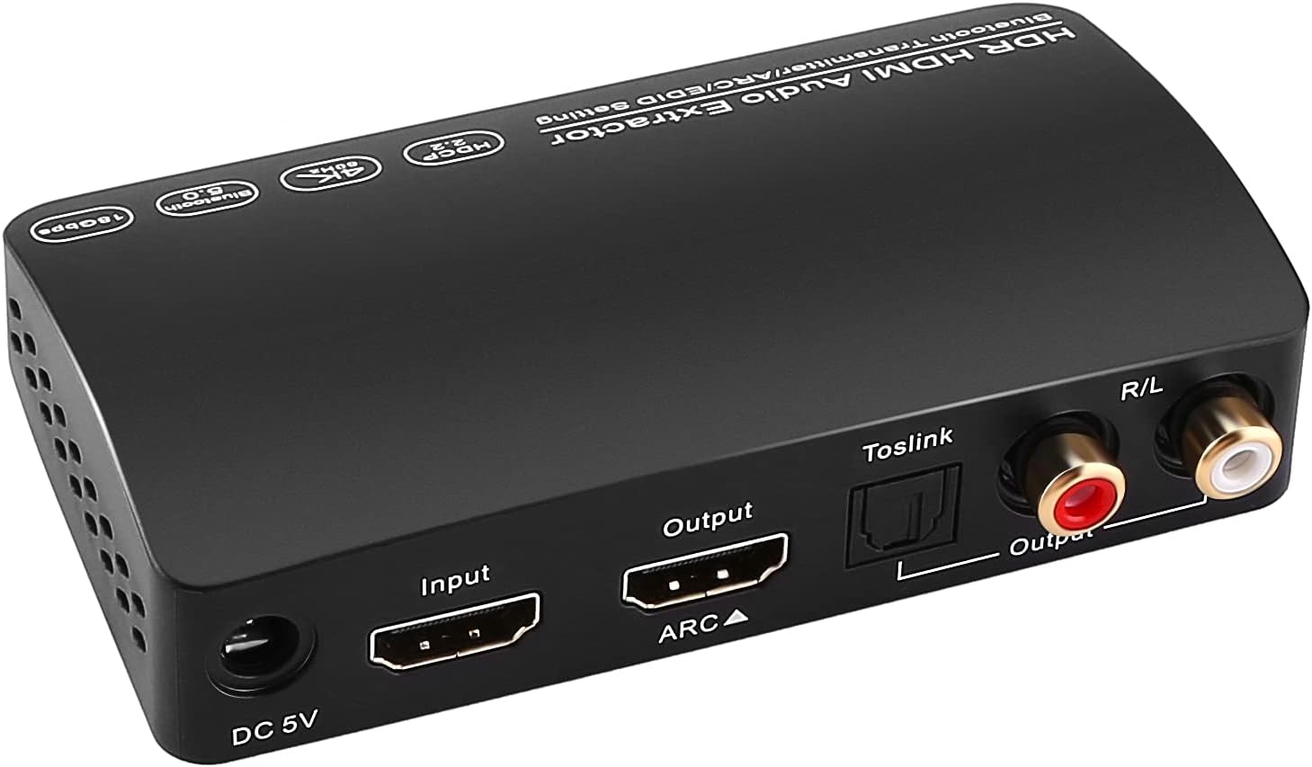 4K@60Hz HDMI2.0 Audio Extractor Converter with Bluetooth Transmitter