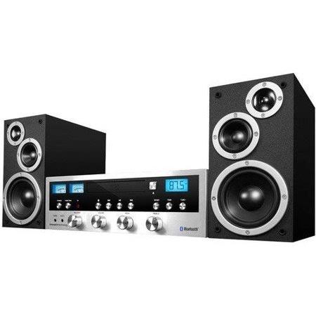 Innovative Technology Classic Retro Bluetooth Stereo System with CD Player, FM Radio, Aux-in, and Headphone Jack, Silver and Bla - Avayadevconnect